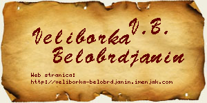 Veliborka Belobrđanin vizit kartica